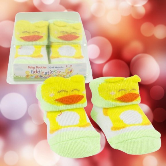 Fiddlesticks Baby Booties 0-6 months - Picture 3 of 7